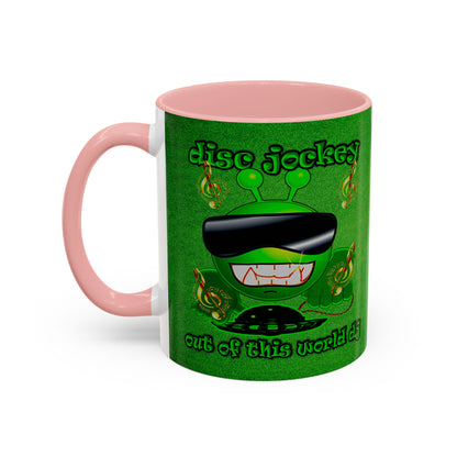 disc jockey - Accent Mug (green turf)