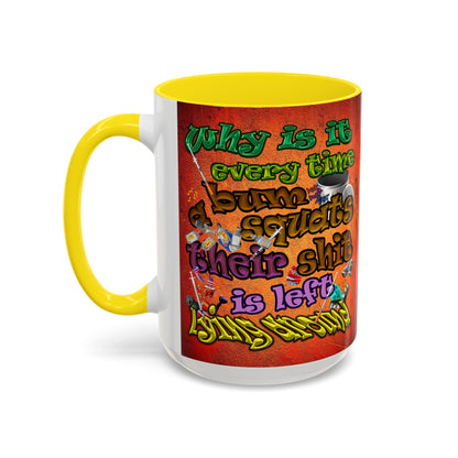 the bum's shit - Accent Mug (burnt orange)