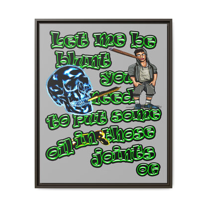 og - framed canvas art (light grey)