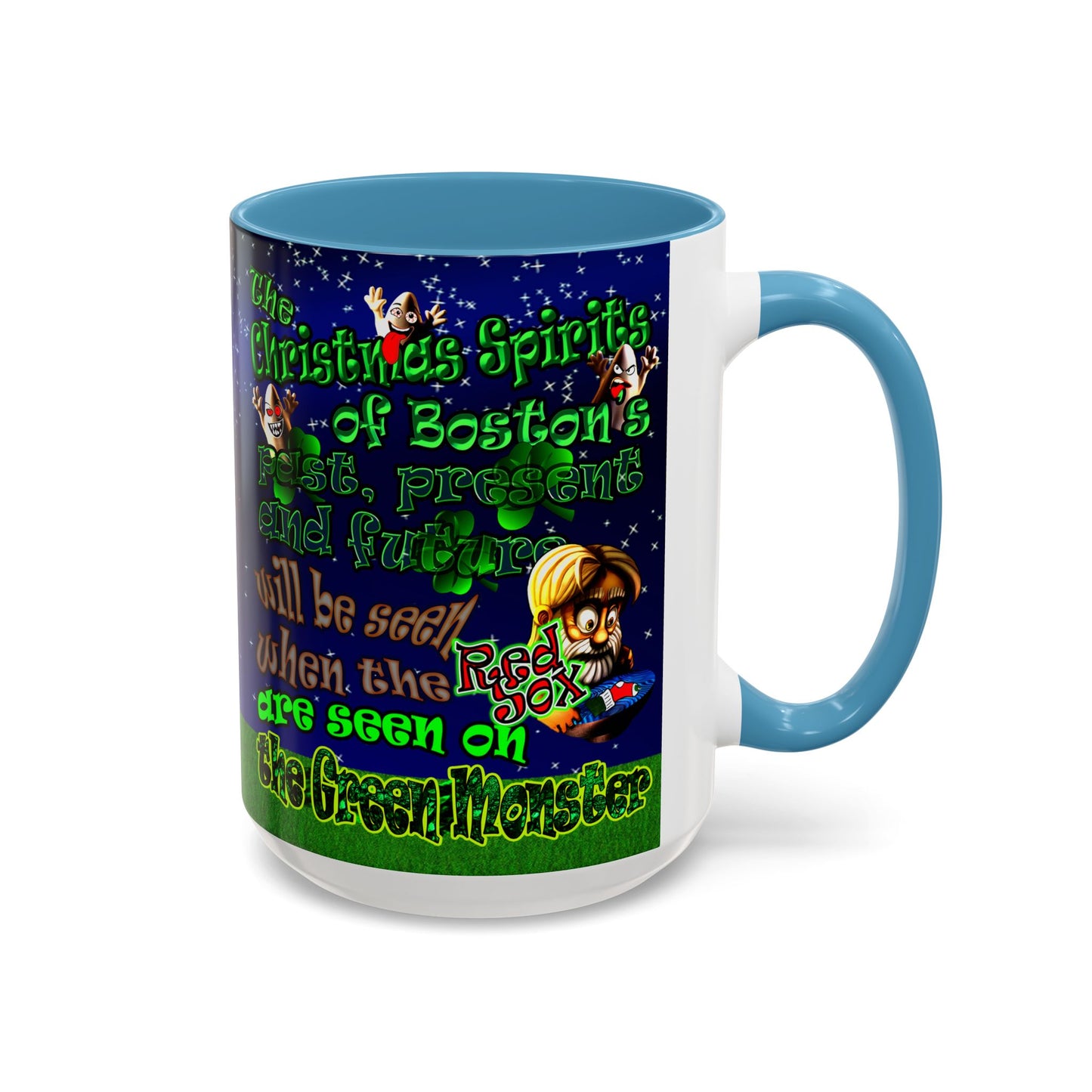 christmas spirits of boston - Accent Mug ('snoops' background)