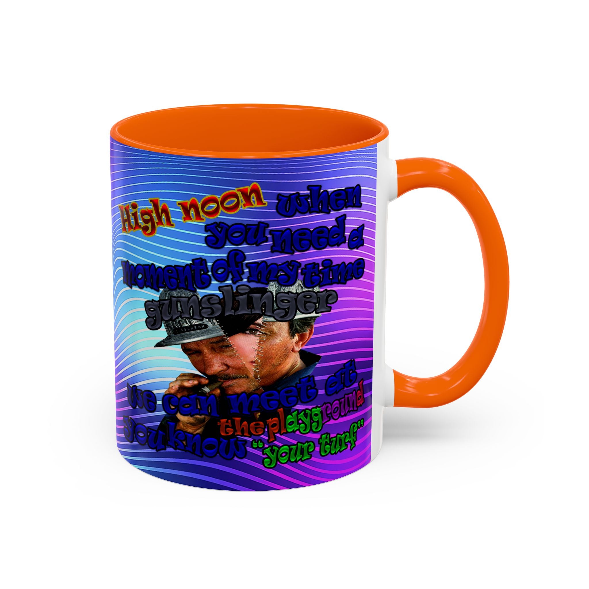 high noon - Accent Mug (purple wave)