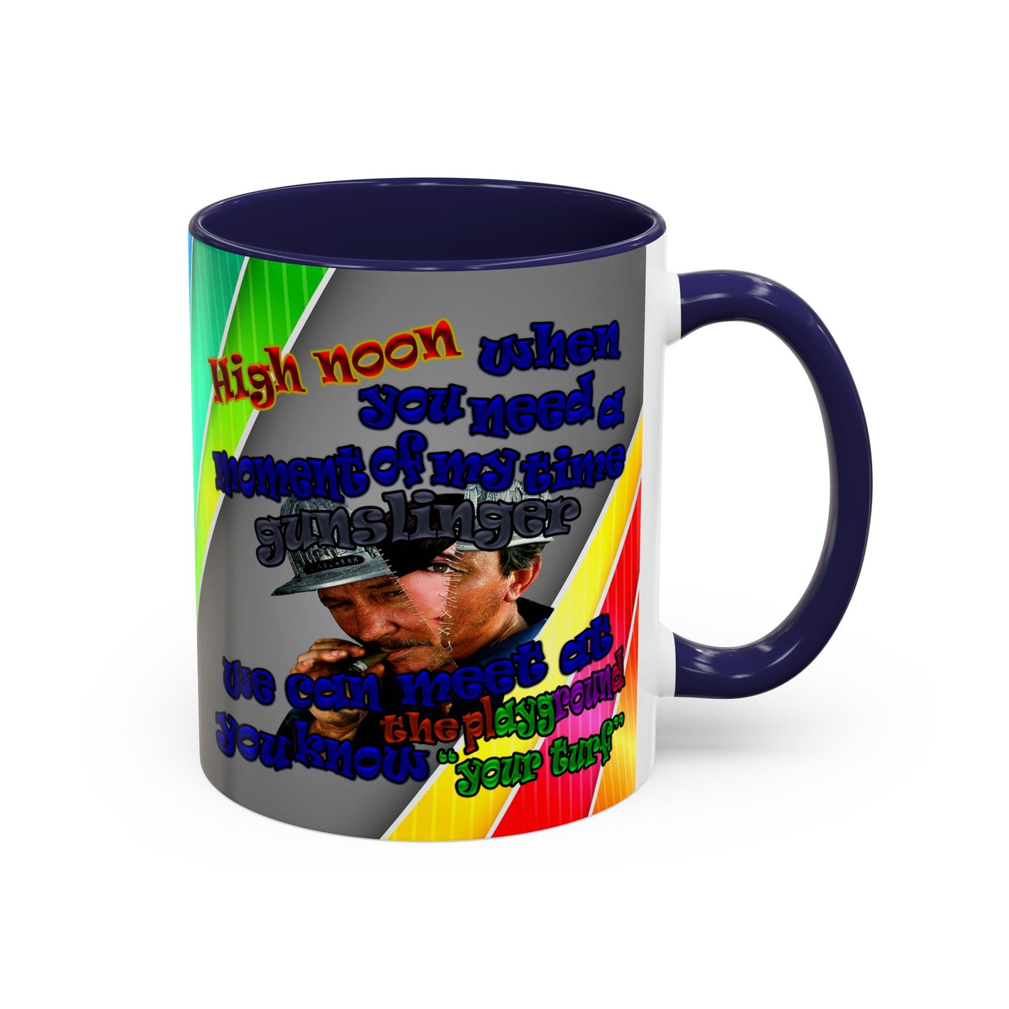 high noon - Accent Mug (rainbow split)