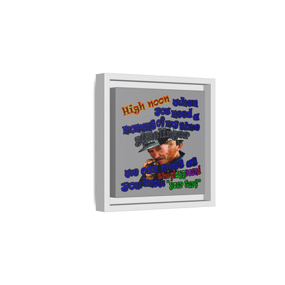 high noon - framed canvas art (grey)
