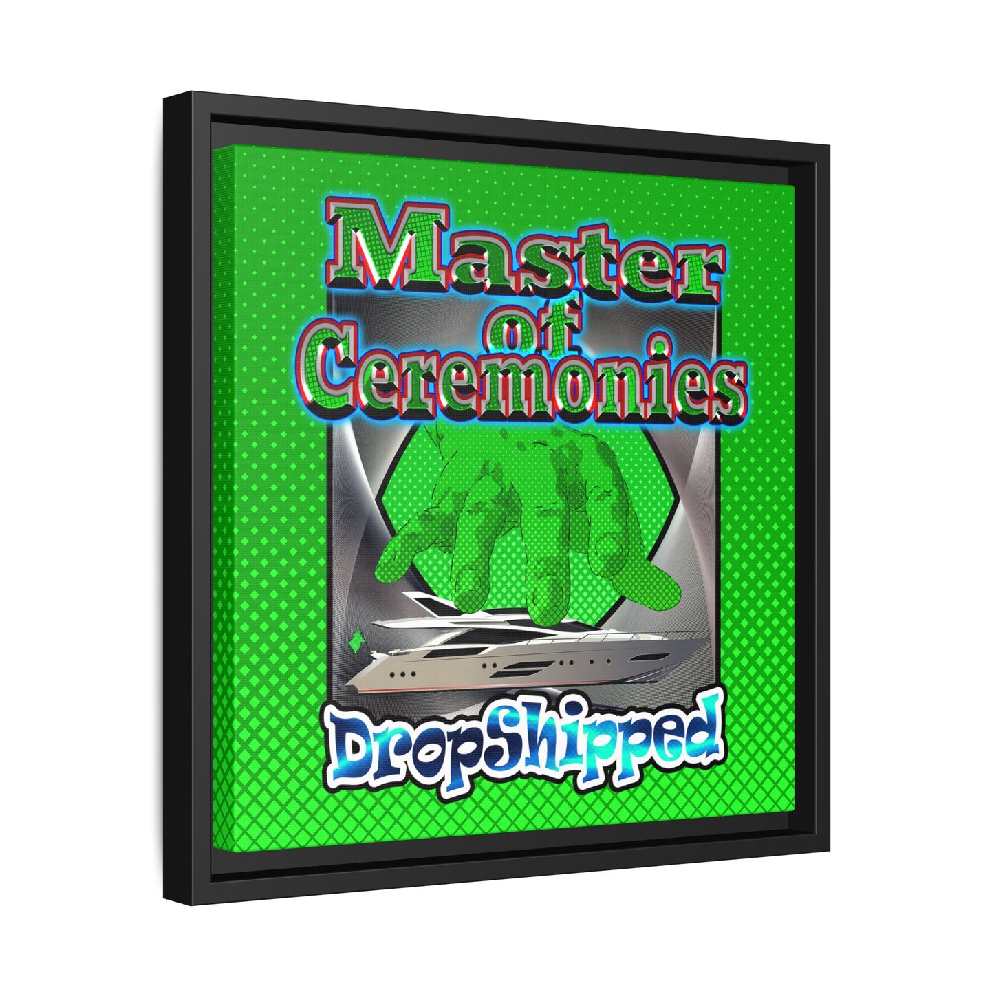 logo - framed canvas art (logo green)