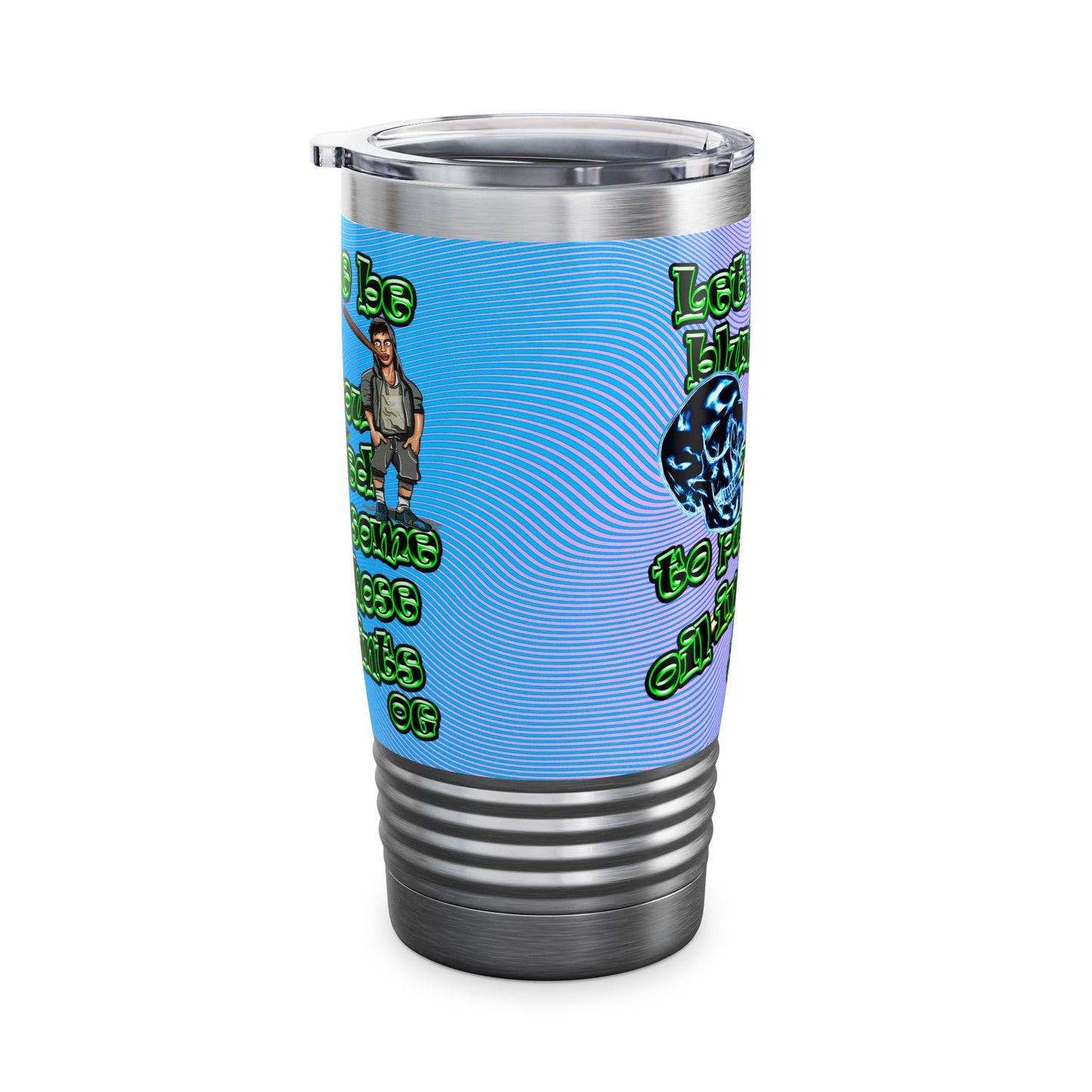 og - Ringneck Tumbler, 20oz (light blue-purple wave)
