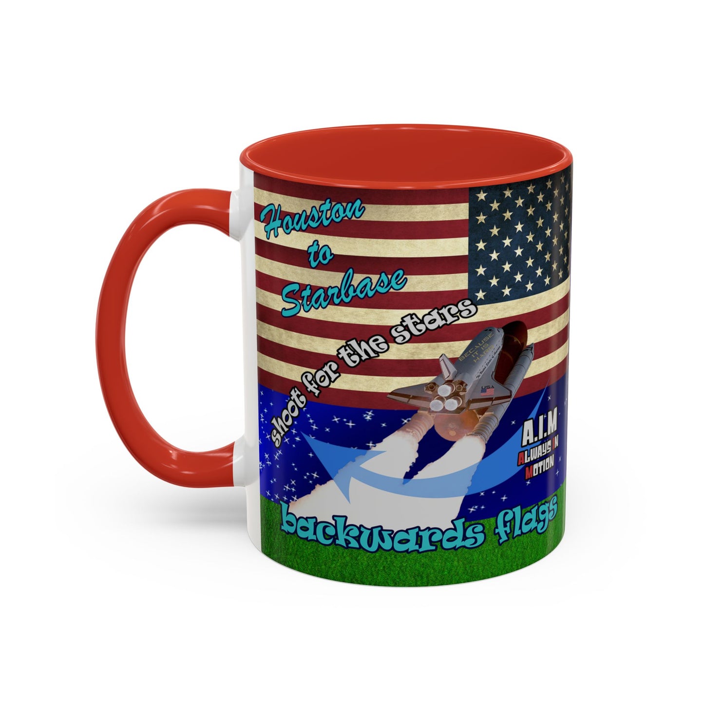 shoot for the stars - Accent Mug ('snoops' background)