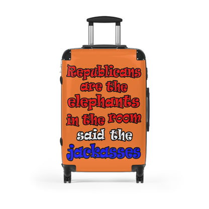 donkeys and elephants - Suitcase (crusta)