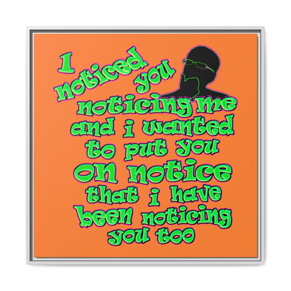 noticed you noticing - framed canvas art (crusta)