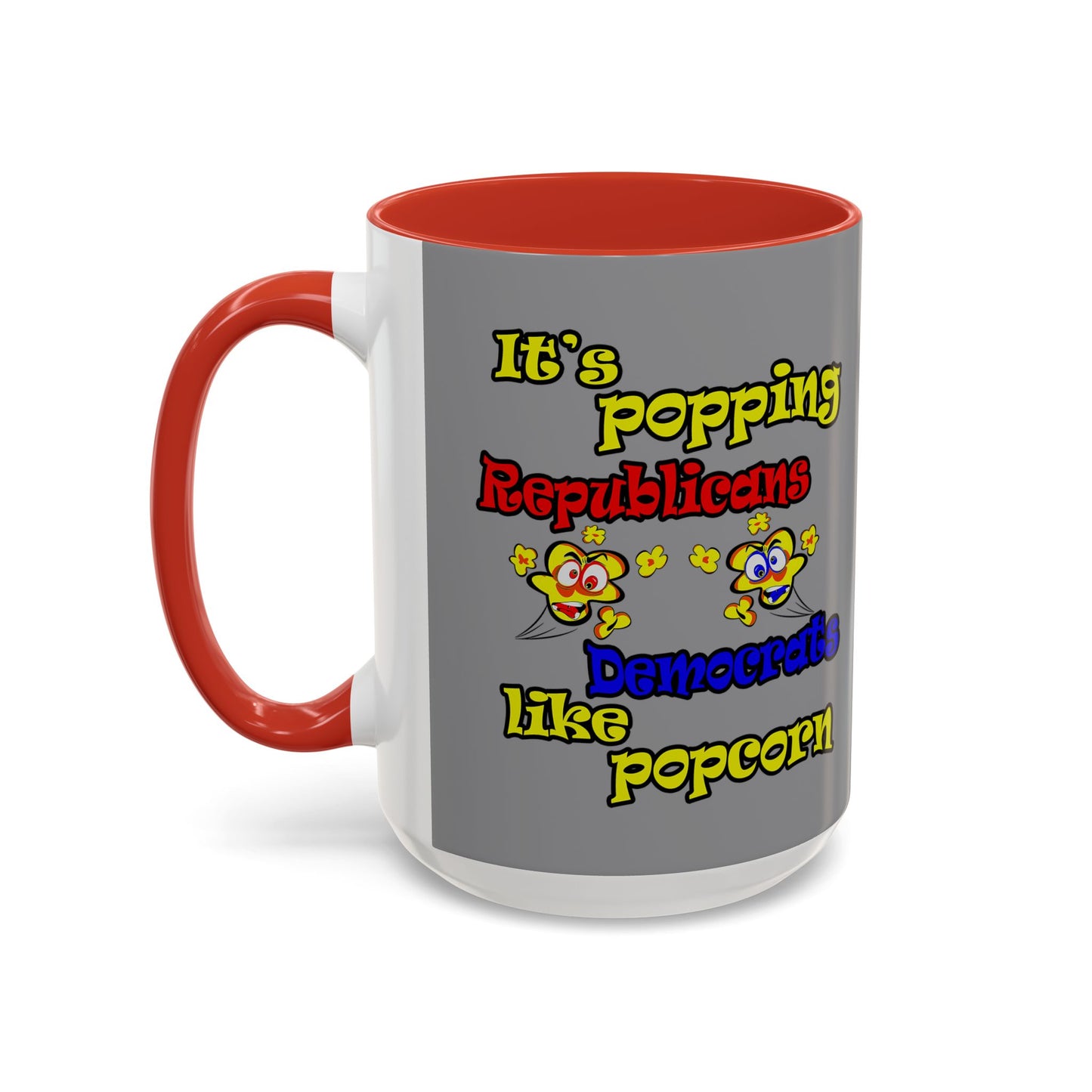 popping like popcorn - Accent Mug (grey)