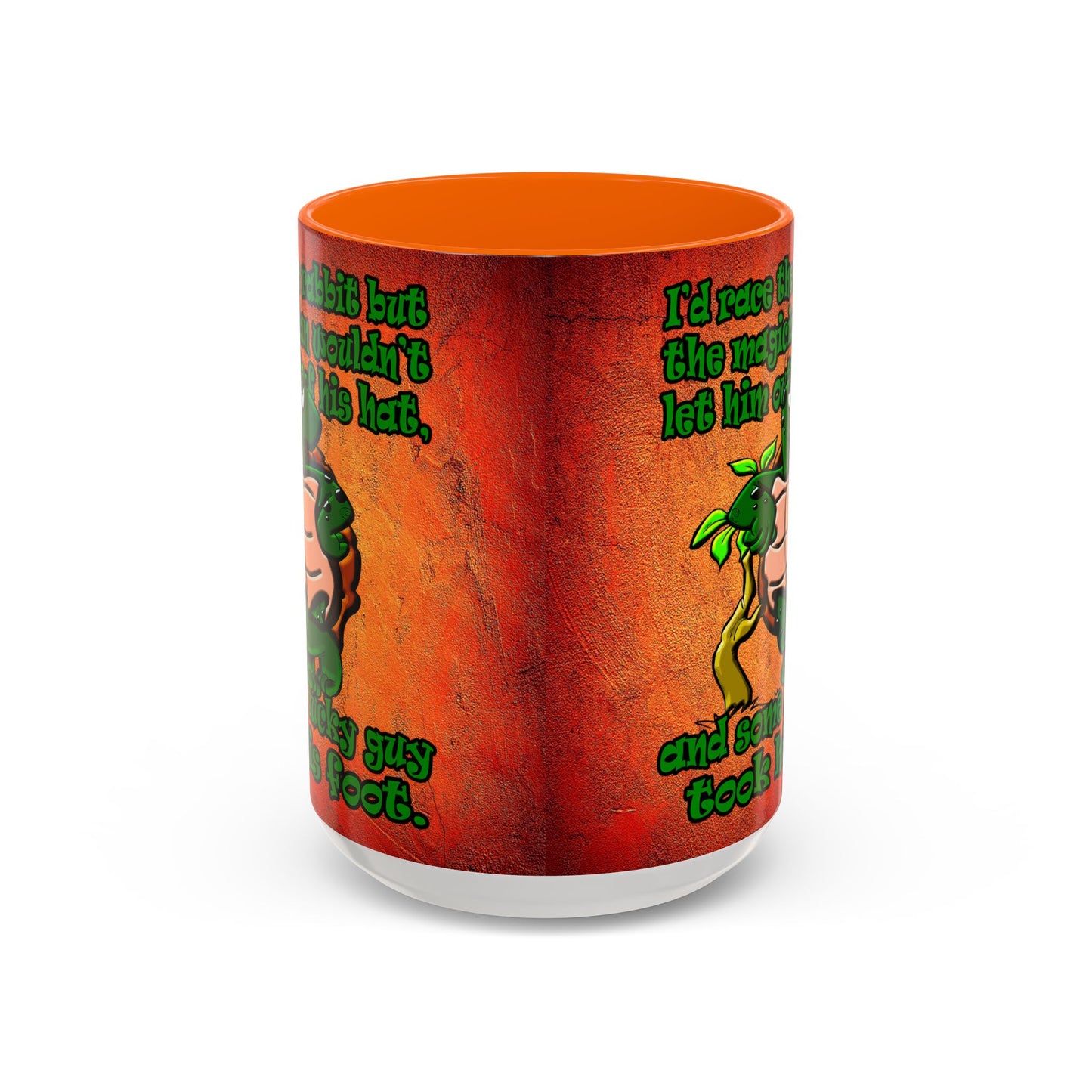turtle race - Accent Mug (burnt orange)