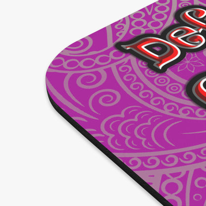 defy conquer reach - Mouse Pad (Rectangle) (pink swirl)