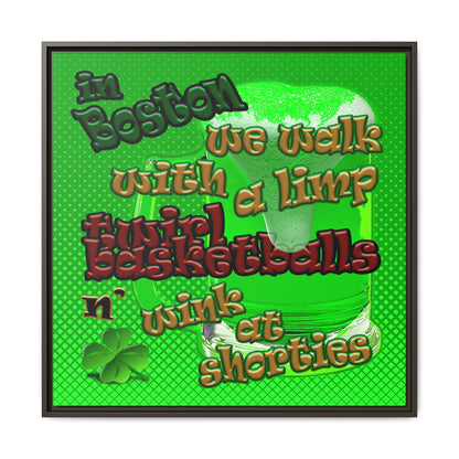 celtics logo - framed canvas art (logo green)