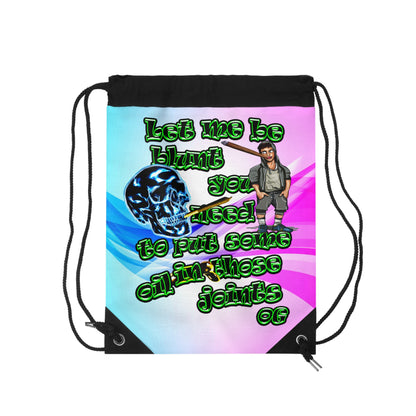 og - Drawstring Bag (light blue-pink wave)