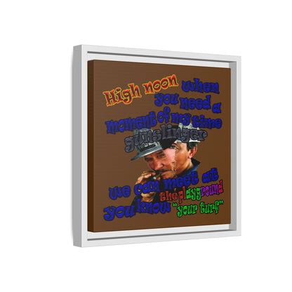 high noon - framed canvas art (brown)