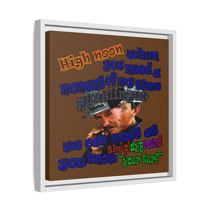 high noon - framed canvas art (brown)