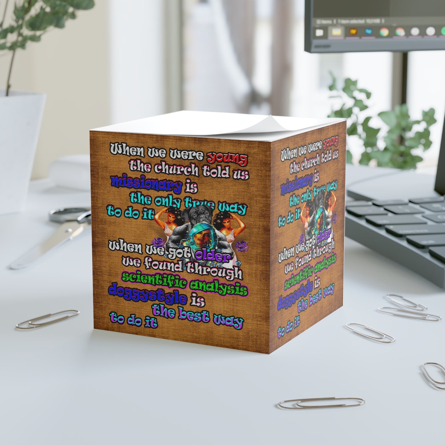 doggystyle - note cube (brown papyrus)