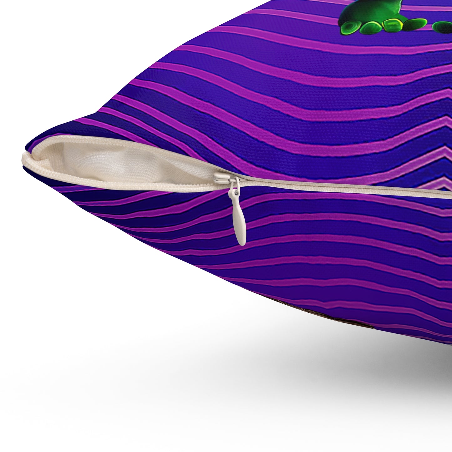 I don't care that your grey - Spun Polyester Square Pillow - (purple wave)