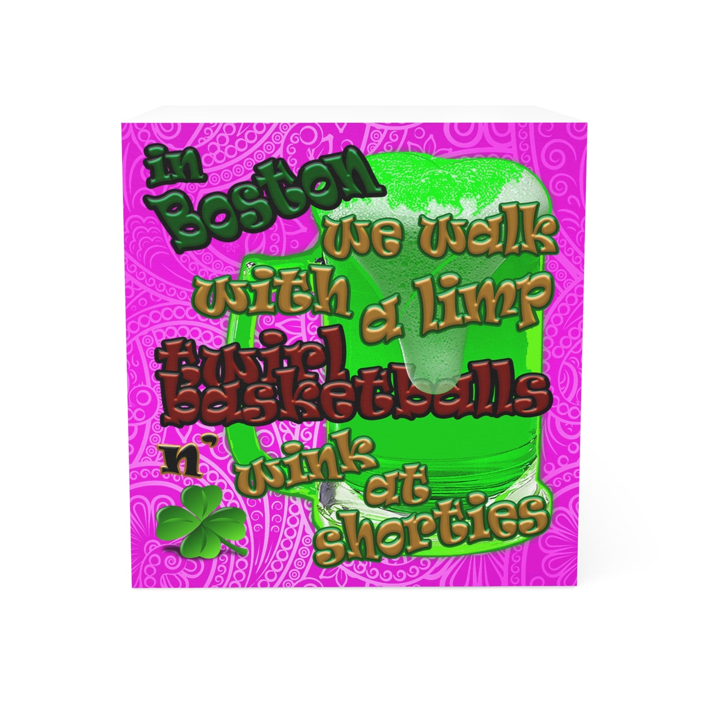 celtic's logo - note cube (pink swirl)