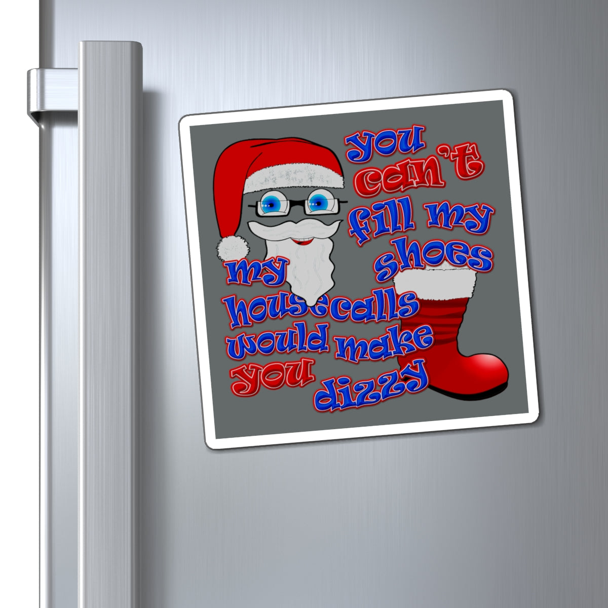 santa's shoes - Magnets - (dark grey)