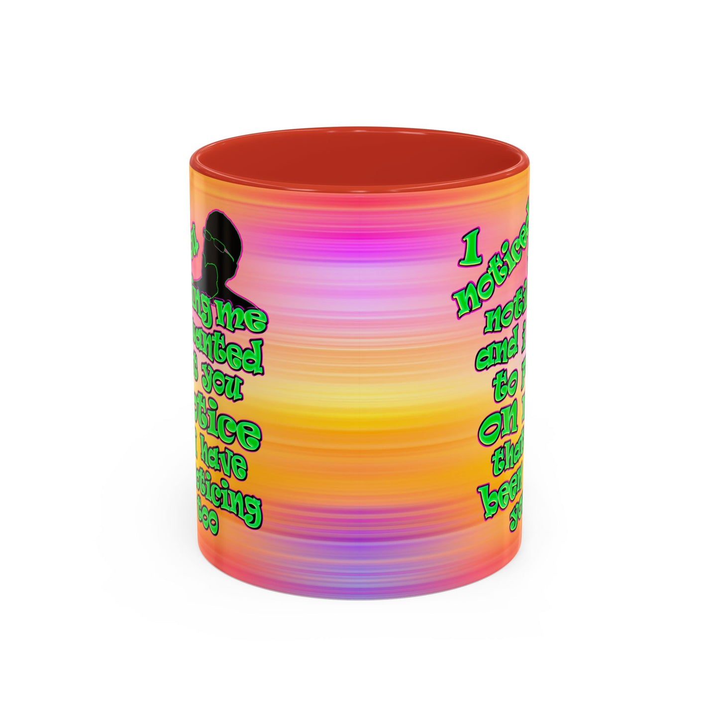 noticed you noticing - Accent Mug (color blur)
