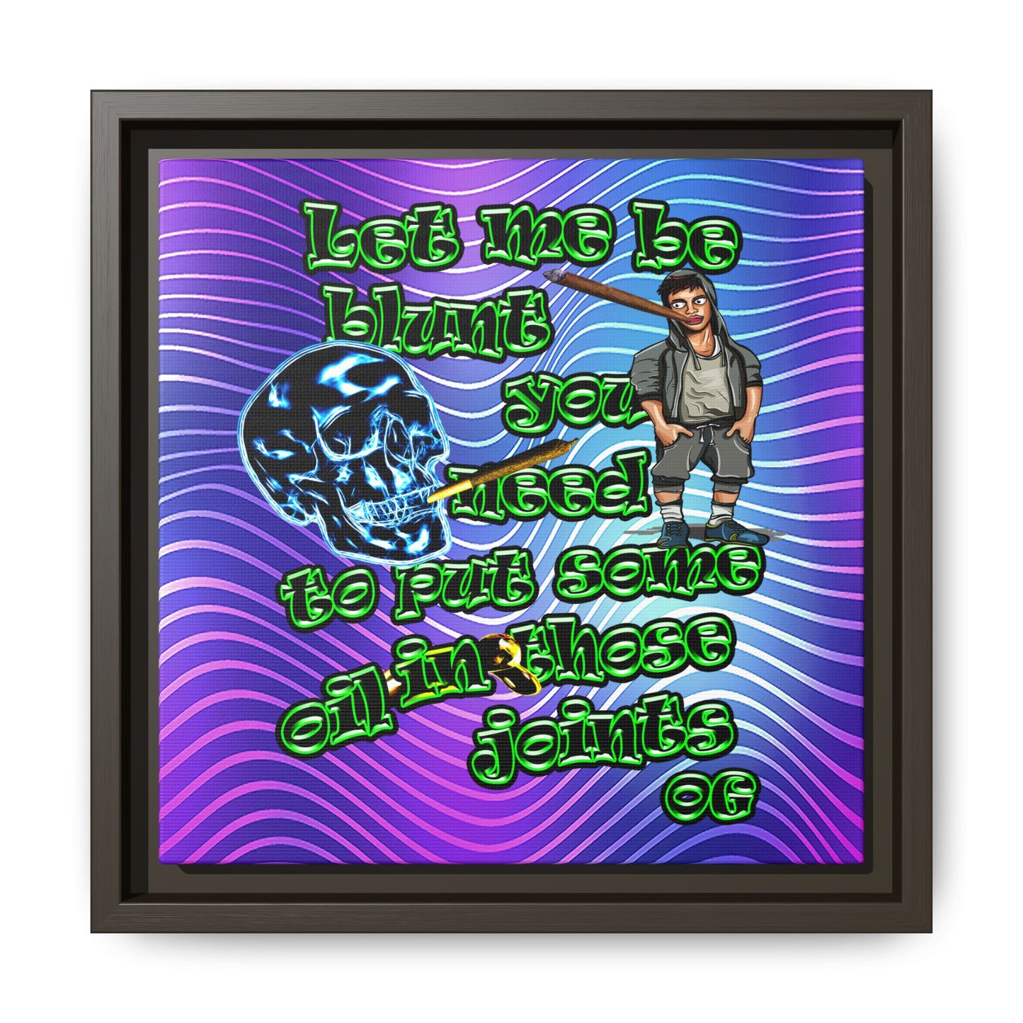 og - framed canvas art (purple wave)