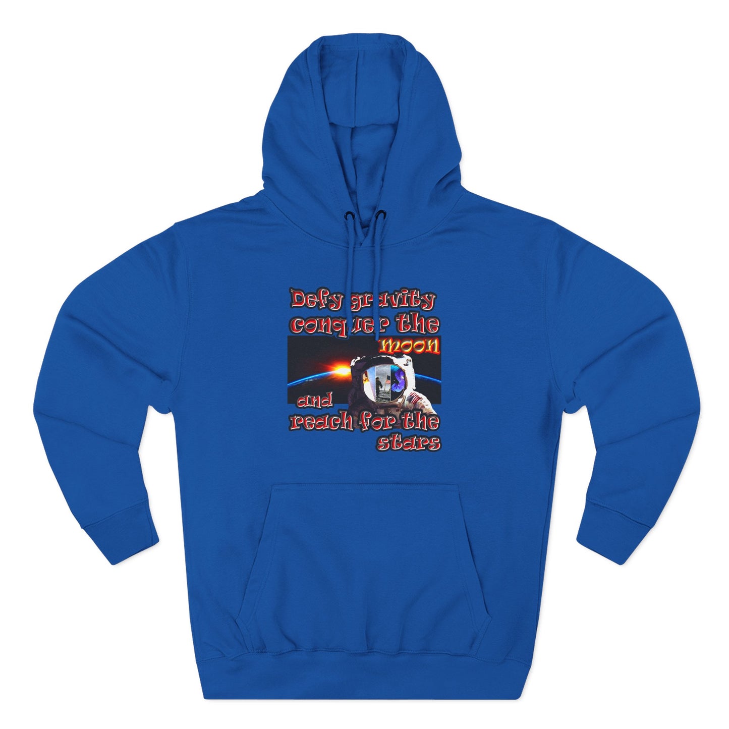 defy conquer reach - Three-Panel Fleece Hoodie