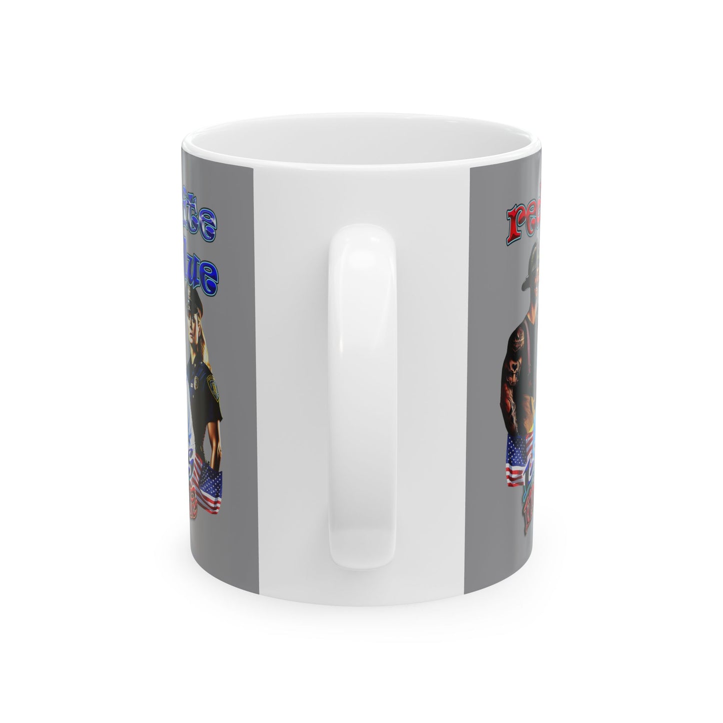 rw&b lives matter - White Mug (grey)