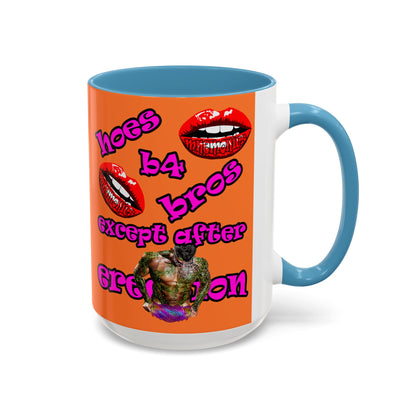 hoes b4 bros - Accent Mug (crusta)