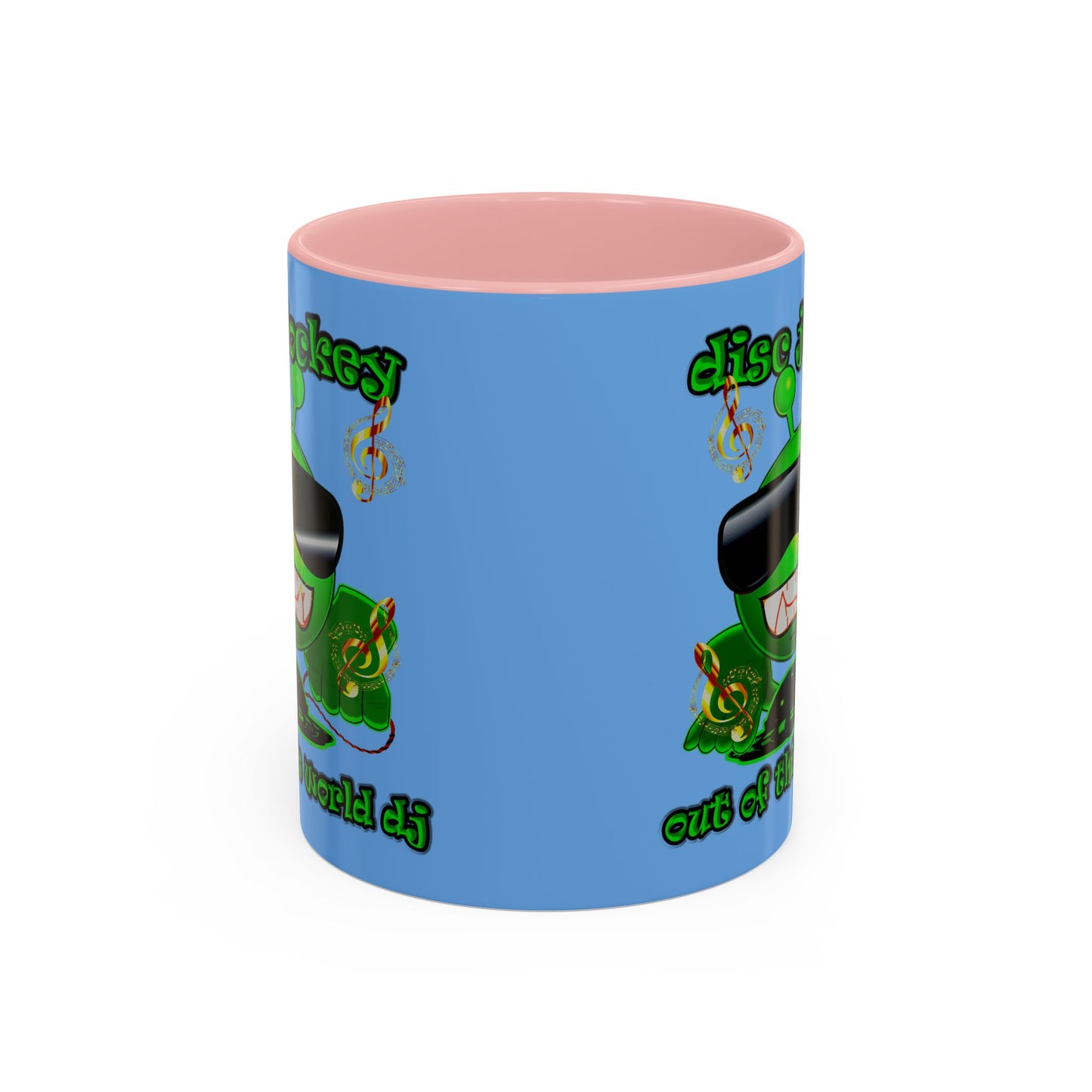 disc jockey - Accent Mug (light blue)