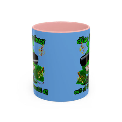 disc jockey - Accent Mug (light blue)