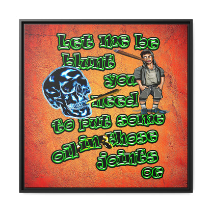 og - framed canvas art (burnt orange)