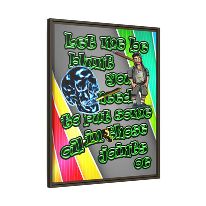 og - framed canvas art (rainbow split)