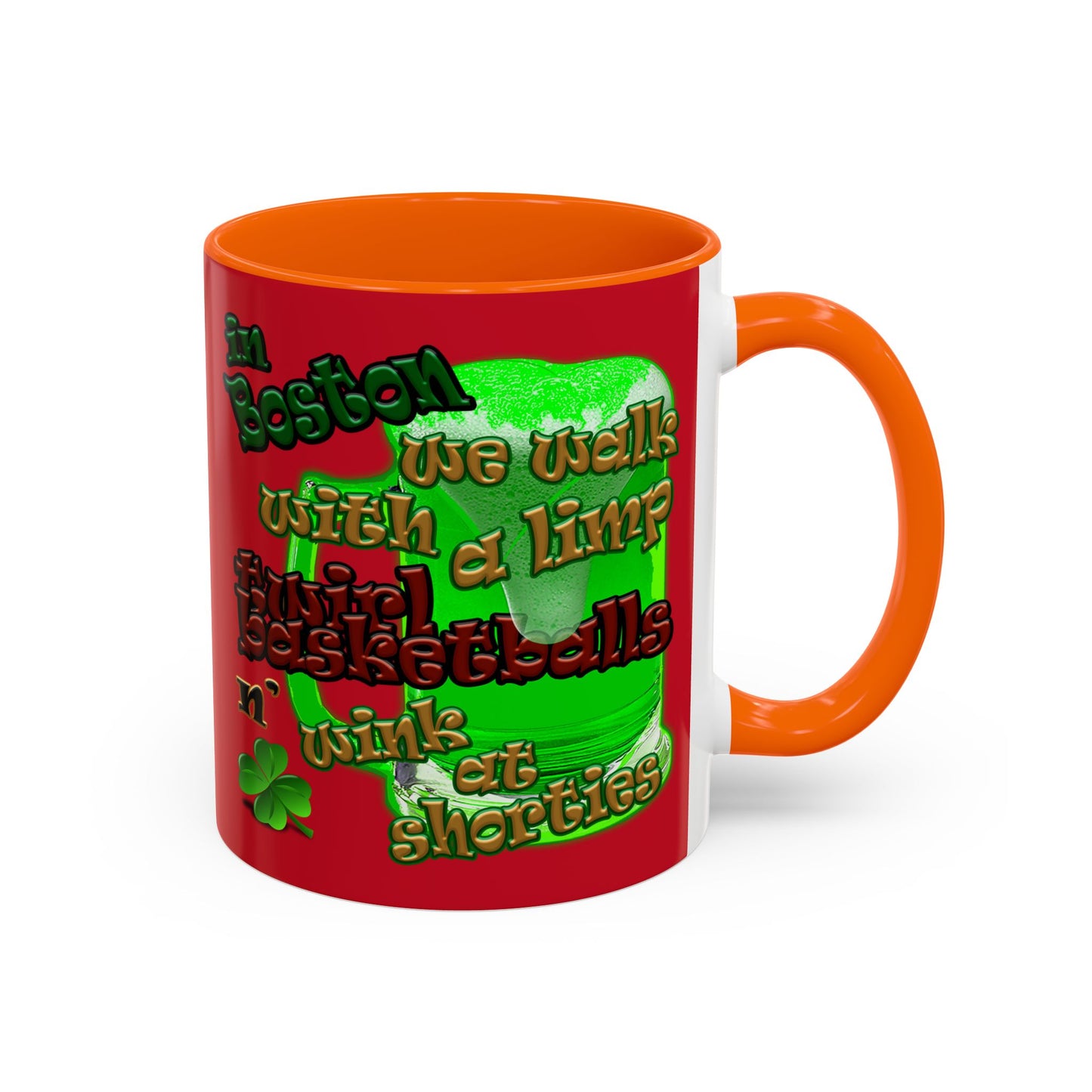 celtics logo - Accent Mug (dark red)