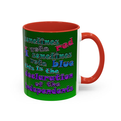 declaration of the independents - Accent Mug (logo green)