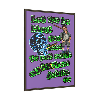 og - framed canvas art (light purple)