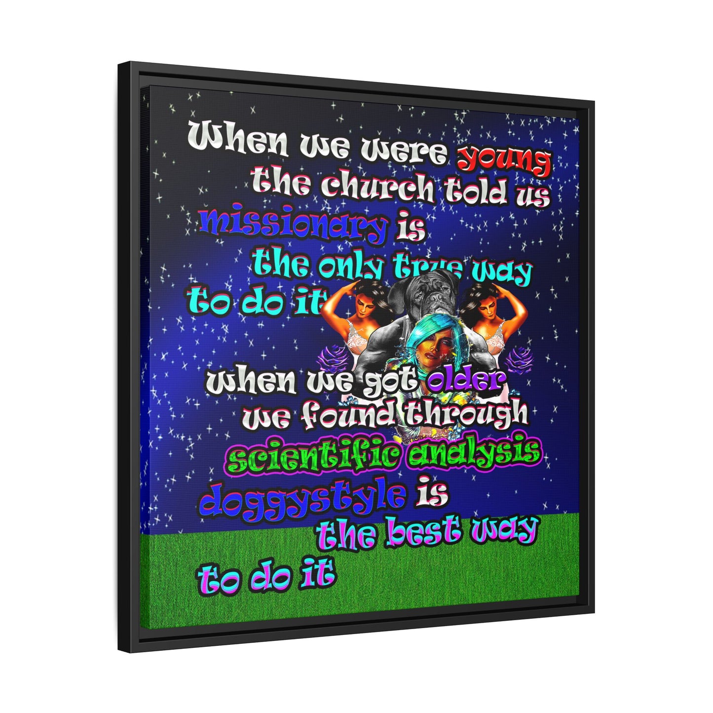 doggystyle - framed canvas art ('snoops' background)