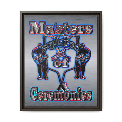 em cee squared - framed canvas art (brushed nickel)