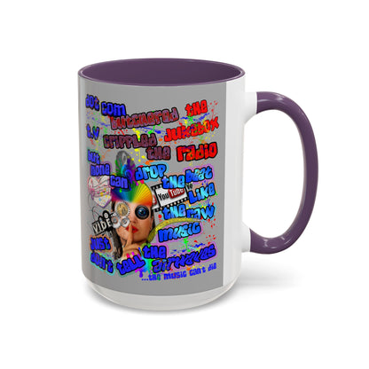 drop the beat - Accent Mug (light grey)