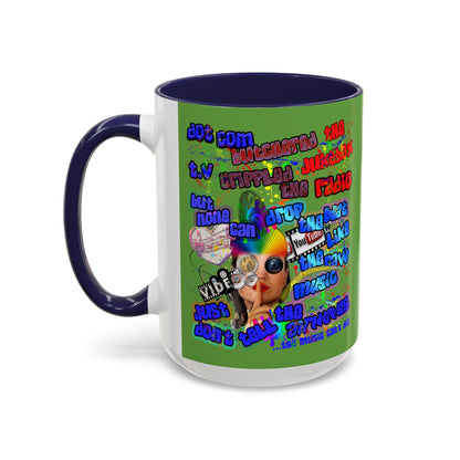 drop the beat - Accent Mug (green)