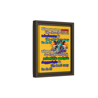 doggystyle - framed canvas art (yellow)