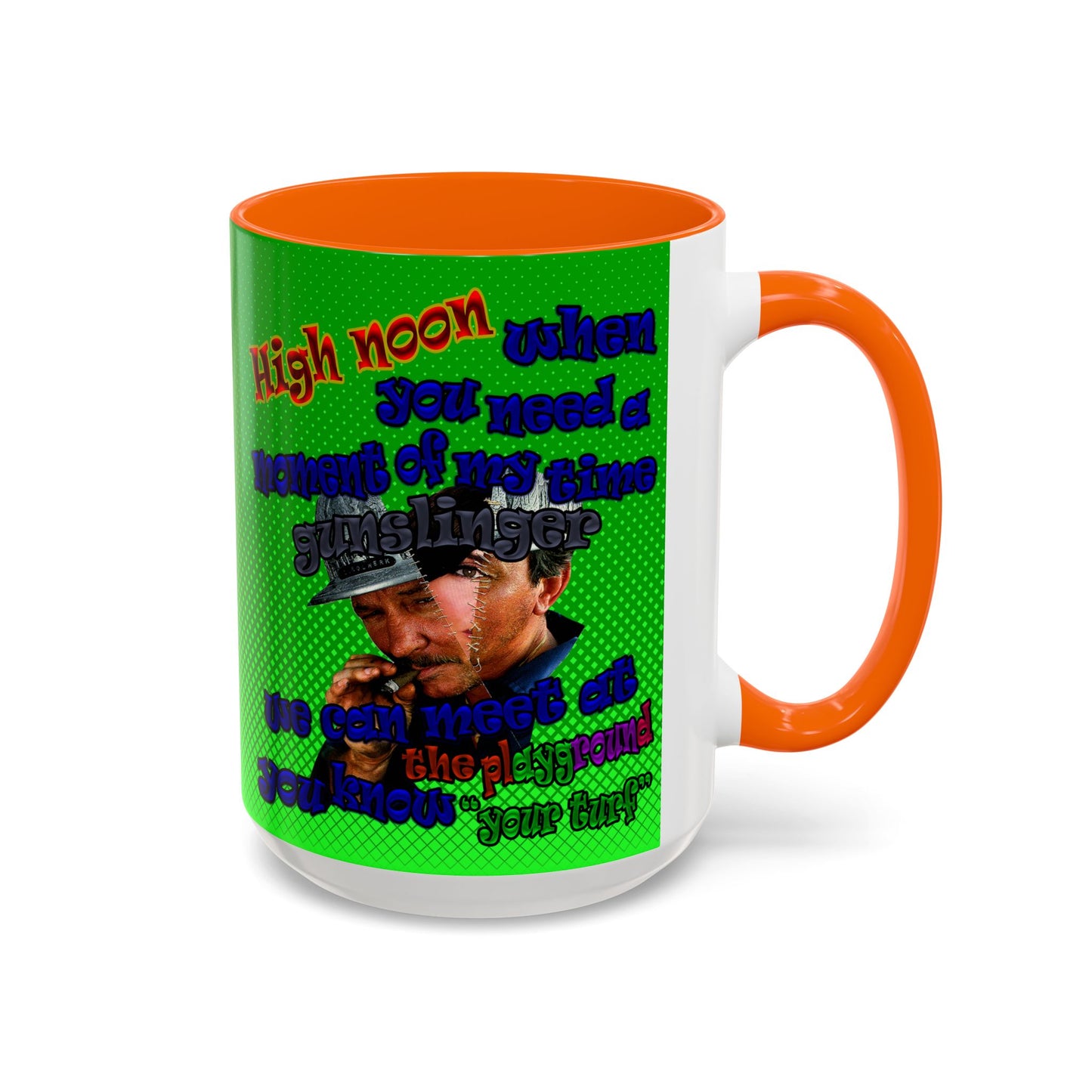 high noon - Accent Mug (logo green)