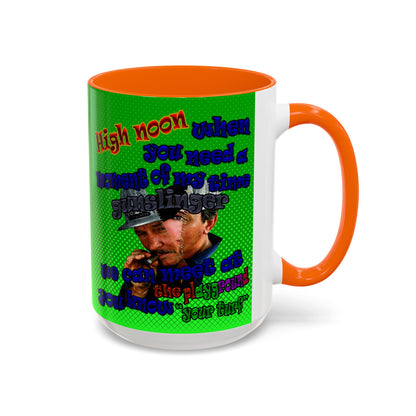 high noon - Accent Mug (logo green)