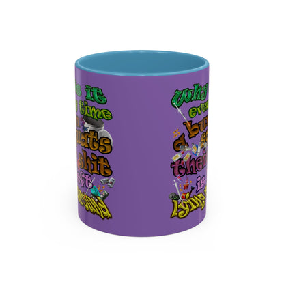 the bum's shit - Accent Mug (light purple)