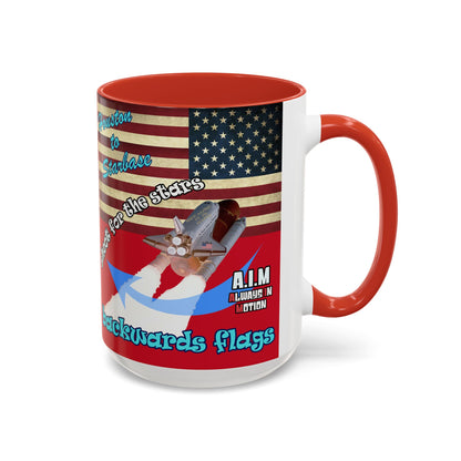 shoot for the stars - Accent Mug (dark red)
