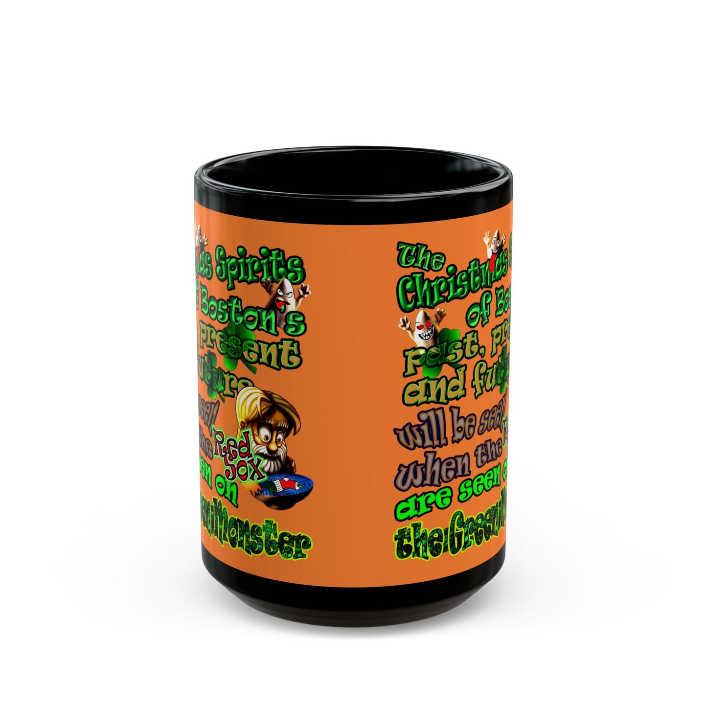 christmas spirits of boston - Black Mug (crusta)