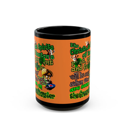 christmas spirits of boston - Black Mug (crusta)