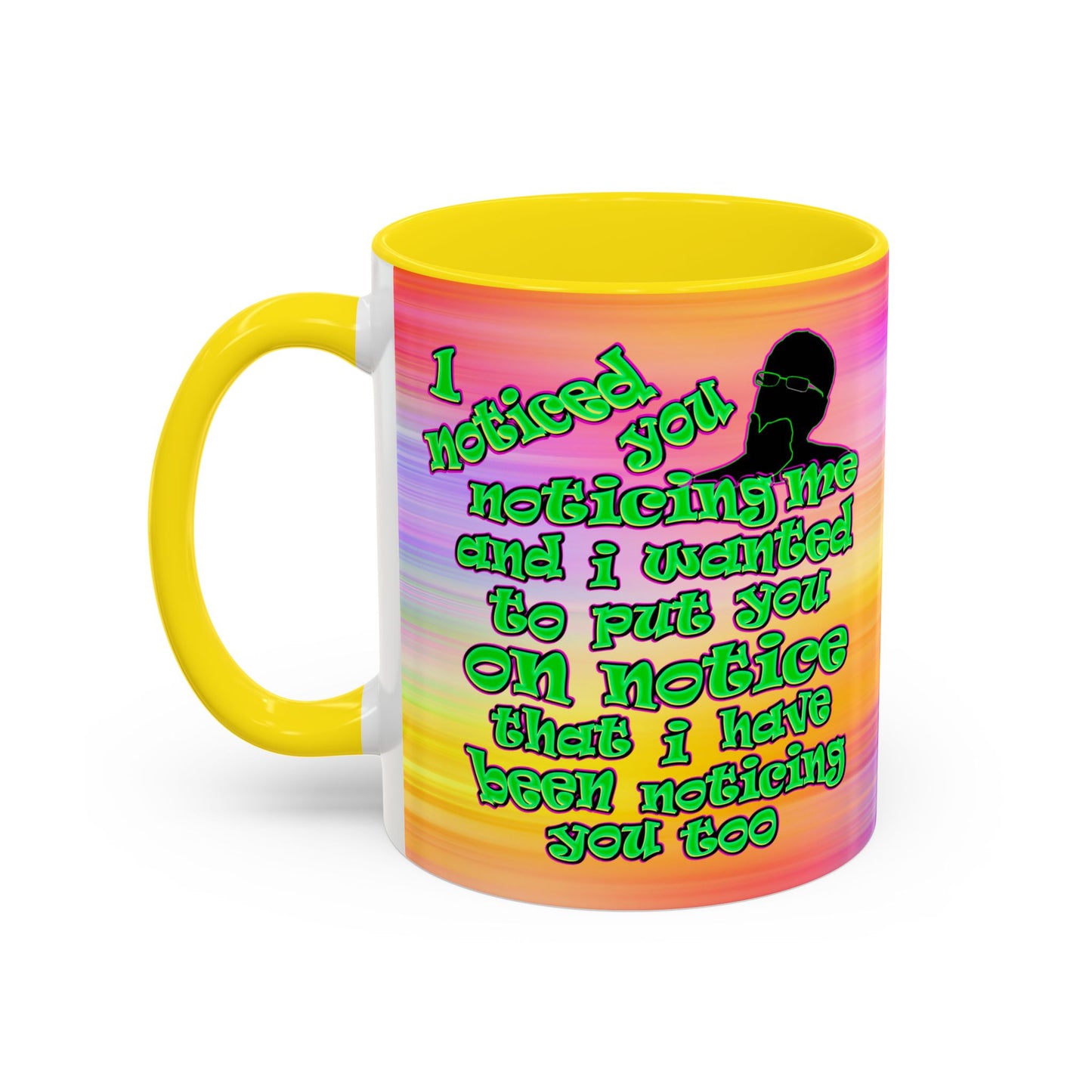 noticed you noticing - Accent Mug (color blur)