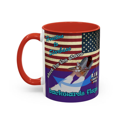 shoot for the stars - Accent Mug (purple)