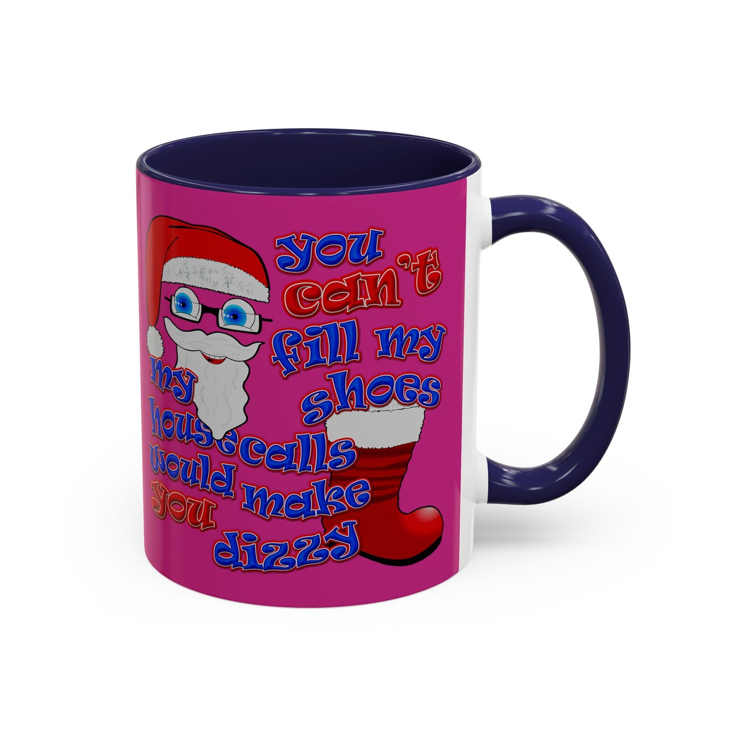 santa's shoes - Accent Mug (pink)