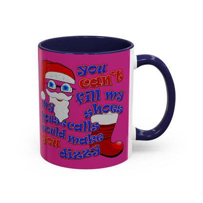 santa's shoes - Accent Mug (pink)